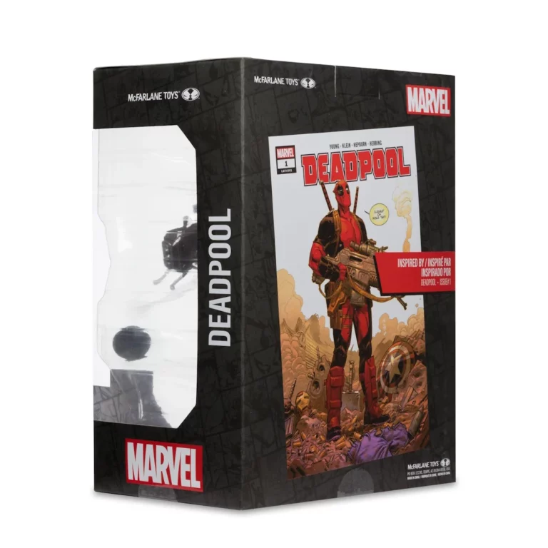 10. McFarlane Marvel Deadpool (Grey Suit Chase) Figura, 27cm + Strip (Deadpool #1)