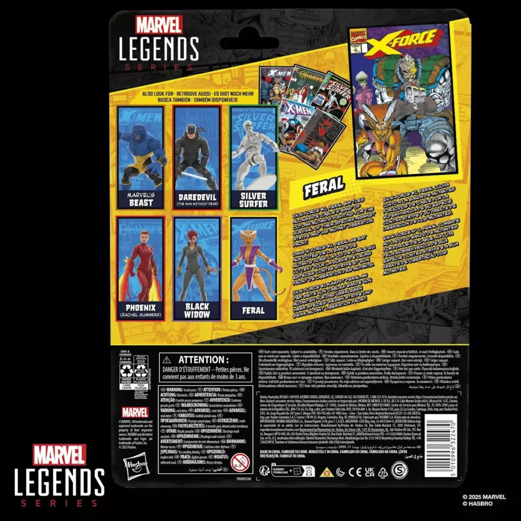 11. Marvel Legends Series X Force Feral Figura, 15cm