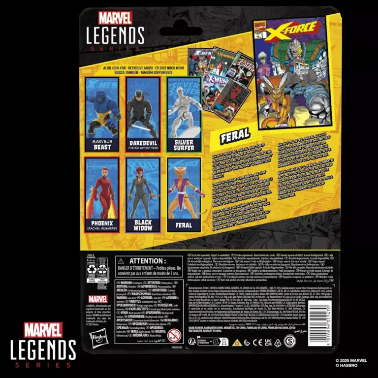 11. Marvel Legends Series X Force Feral Figura, 15cm