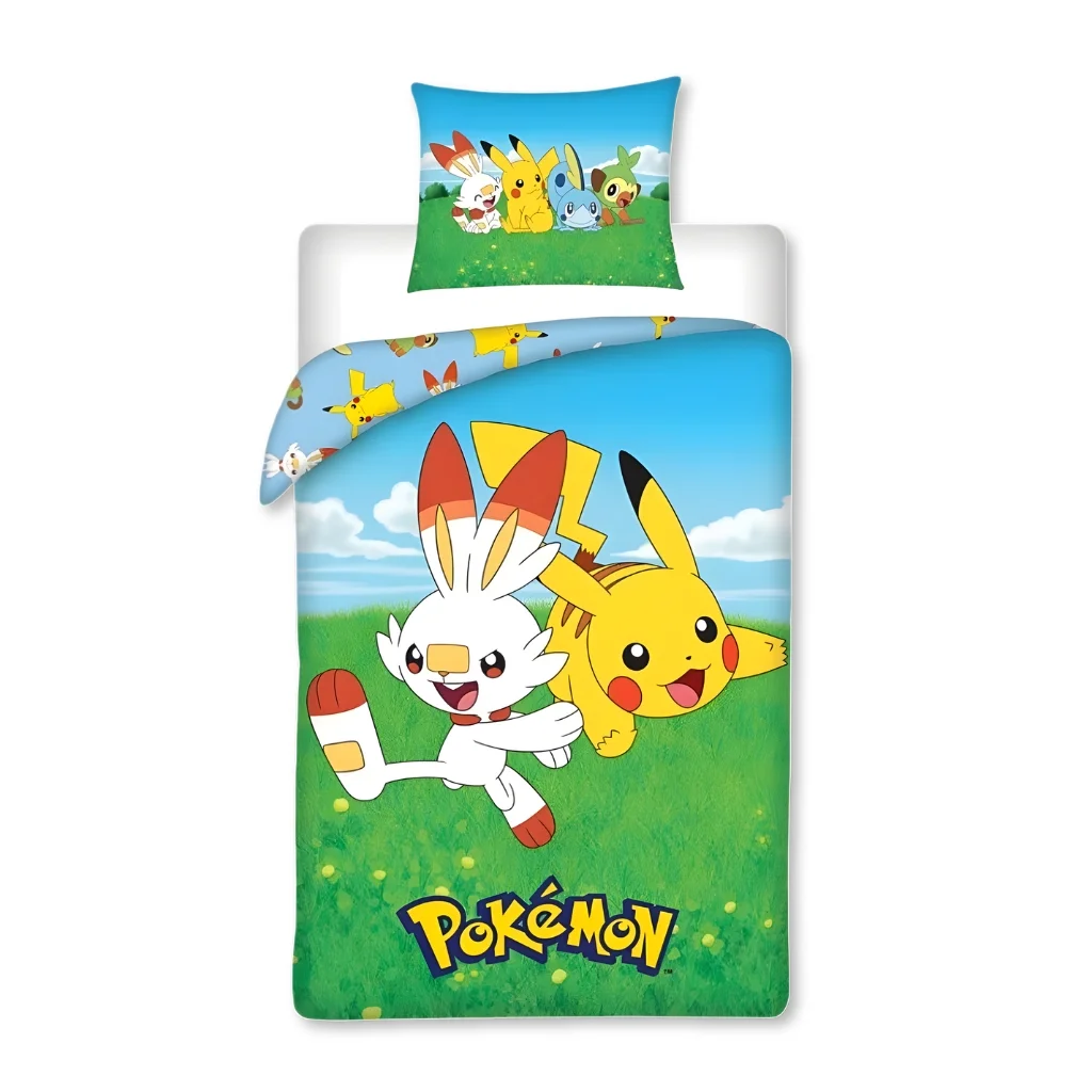 01. Pokémon 'Field' Dječja Posteljina, 140×200 Cm