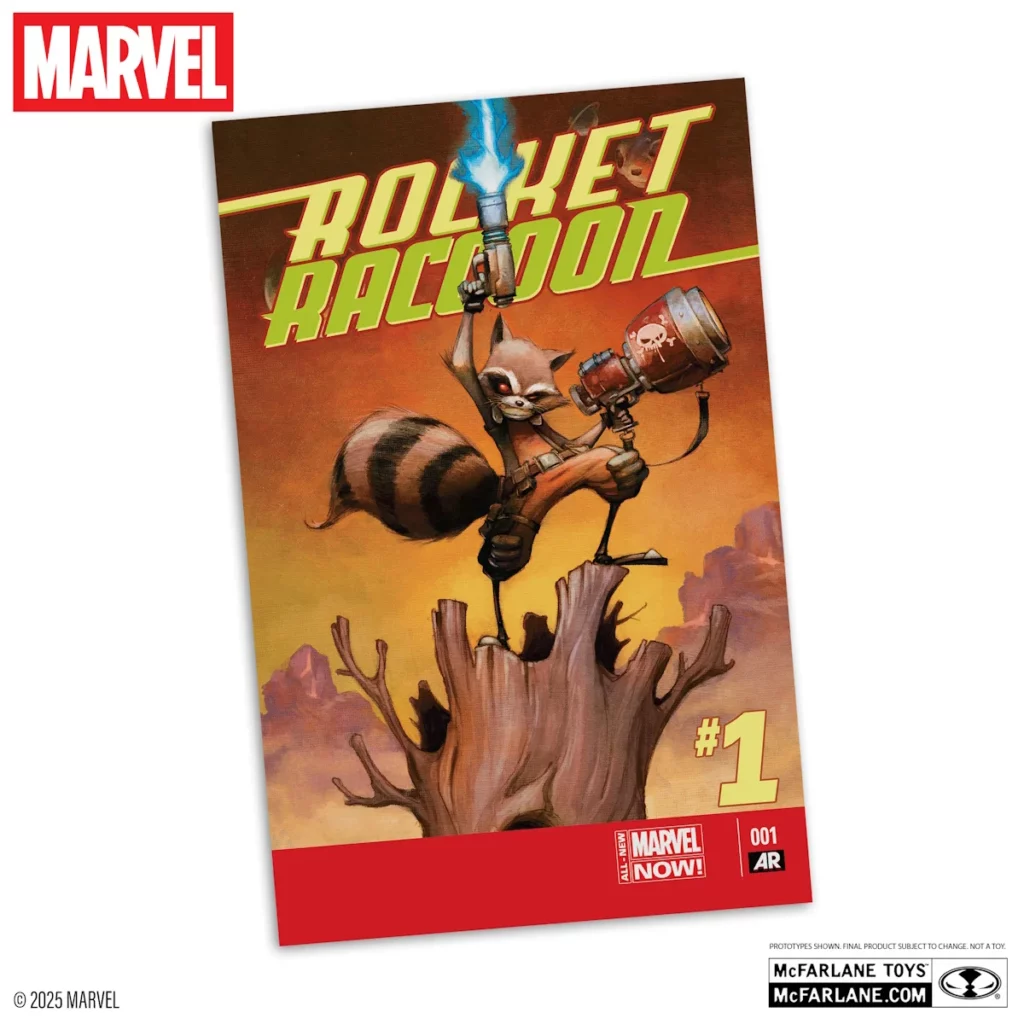 02. McFarlane Marvel Rocket Raccoon (A Chasing Tale #1) Figura, 18cm