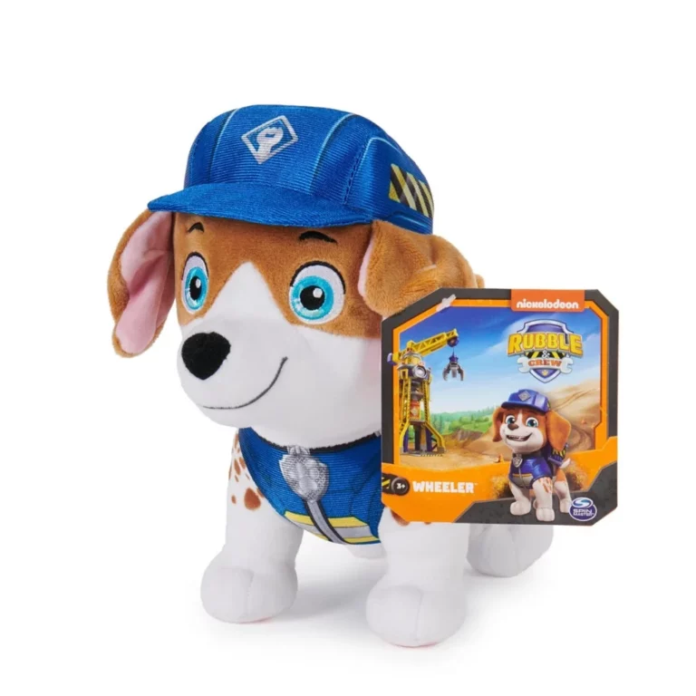 02. Paw Patrol Rubble & Crew Wheeler Plišana Igračka, 18cm