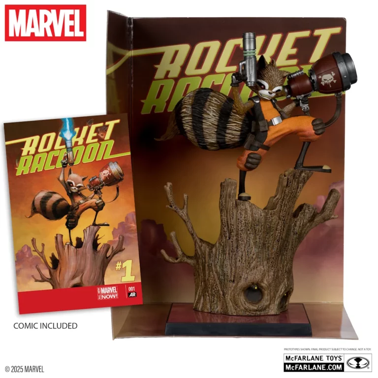 03. McFarlane Marvel Rocket Raccoon (A Chasing Tale #1) Figura, 18cm