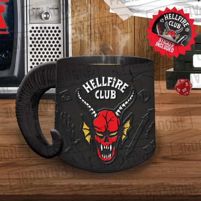 03. Paladone Stranger Things 'Hellfire Club' 3D šalica, 400 Ml