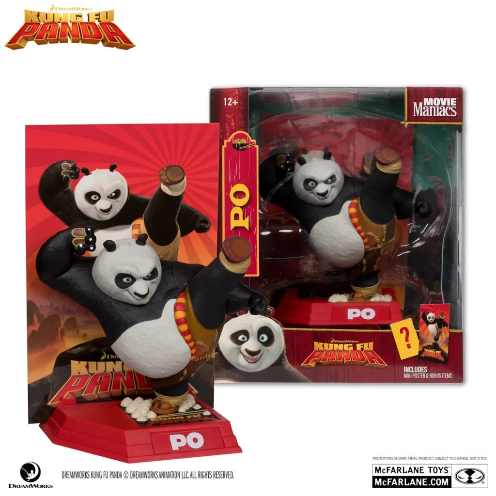 04. McFarlane Movie Maniacs Kung Fu Panda Po Figura, 17cm