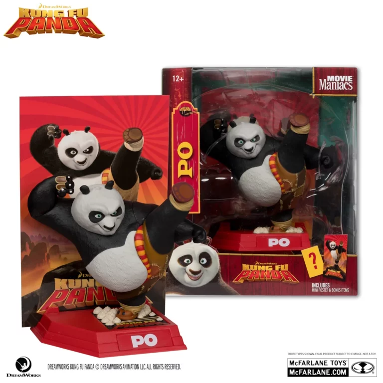 04. McFarlane Movie Maniacs Kung Fu Panda Po Figura, 17cm