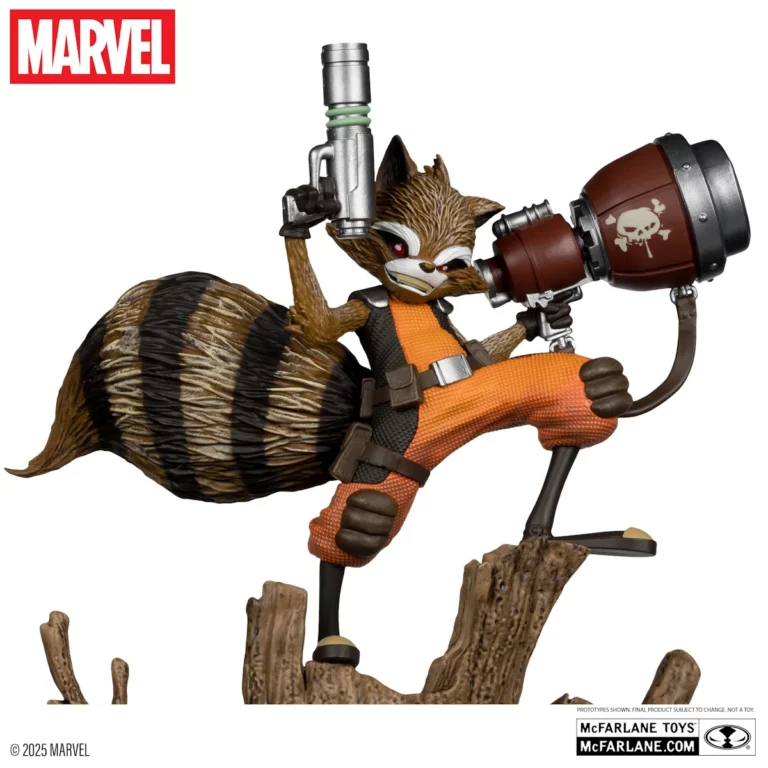 05. McFarlane Marvel Rocket Raccoon (A Chasing Tale #1) Figura, 18cm