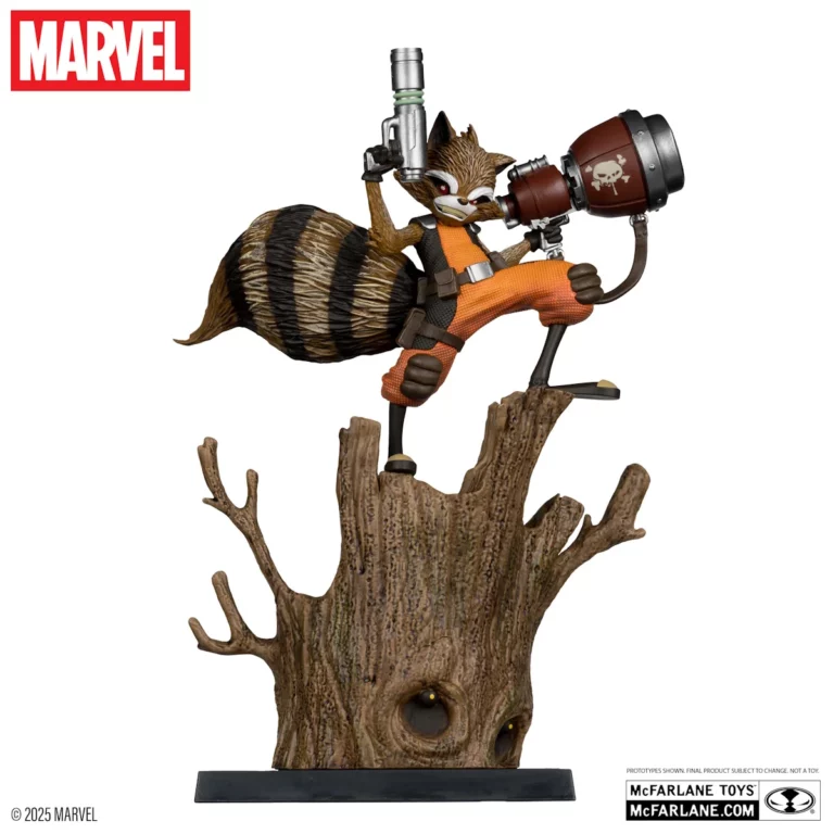 06. McFarlane Marvel Rocket Raccoon (A Chasing Tale #1) Figura, 18cm