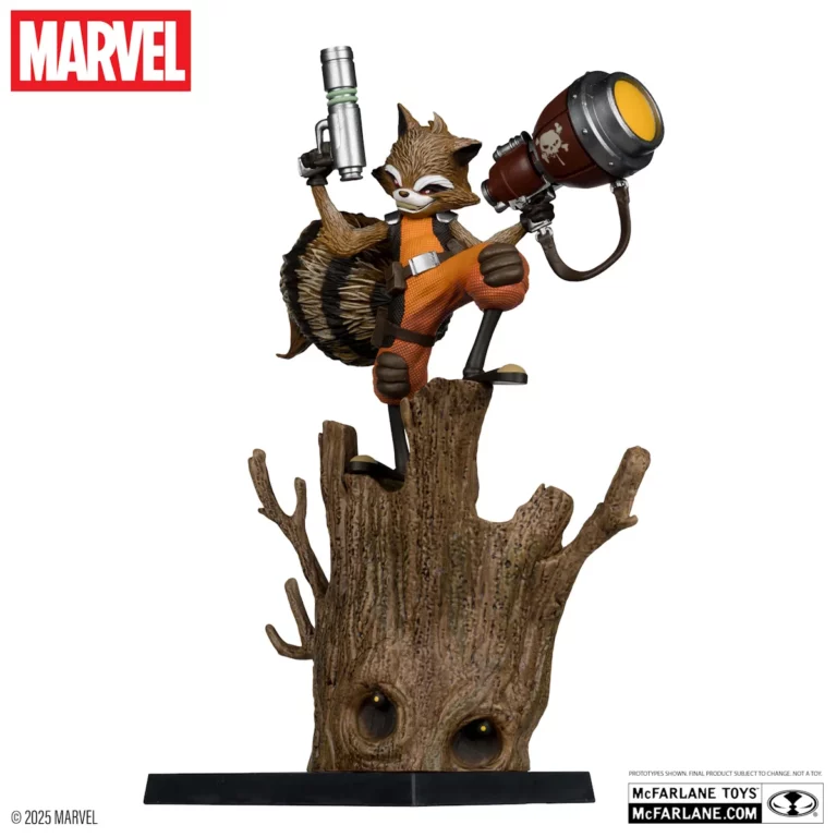07. McFarlane Marvel Rocket Raccoon (A Chasing Tale #1) Figura, 18cm