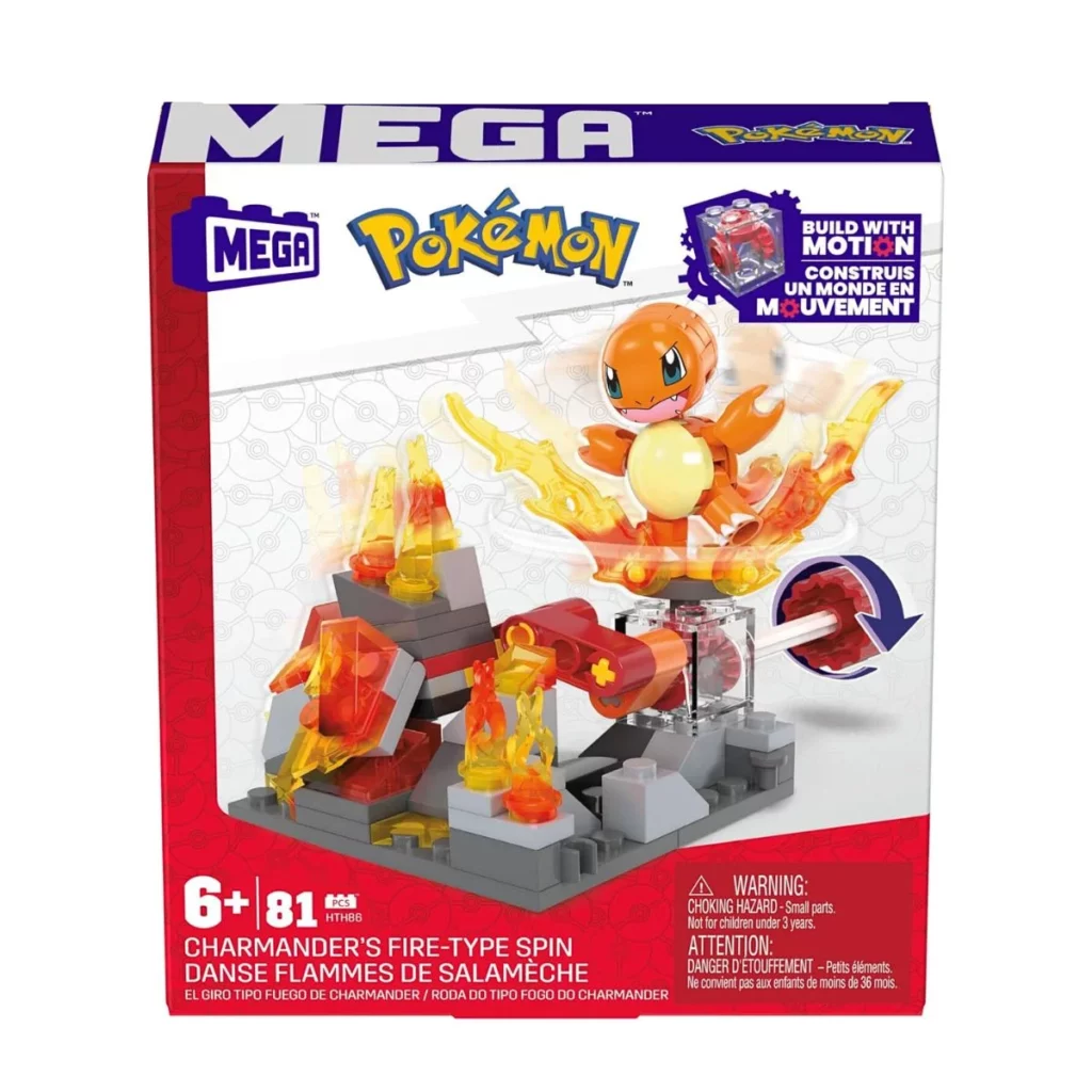 07. Pokémon Mega Construx Charmander's Fire Type Spin