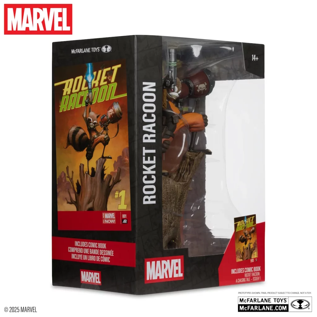 10. McFarlane Marvel Rocket Raccoon (A Chasing Tale #1) Figura, 18cm