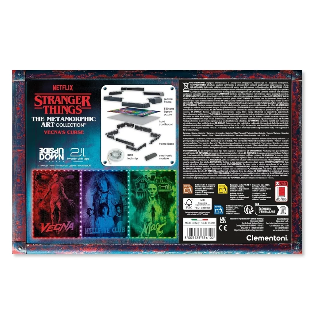 11. Stranger Things 'Vecna's Curse' Puzzle S LED Okvirom, 520pcs
