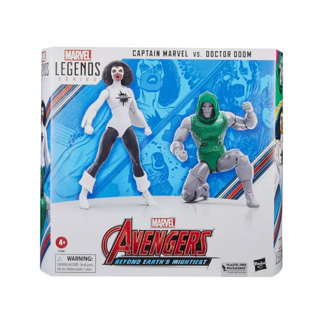 13. Marvel Legends Series Captain Marvel Vs. Doctor Doom Figure, 15cm