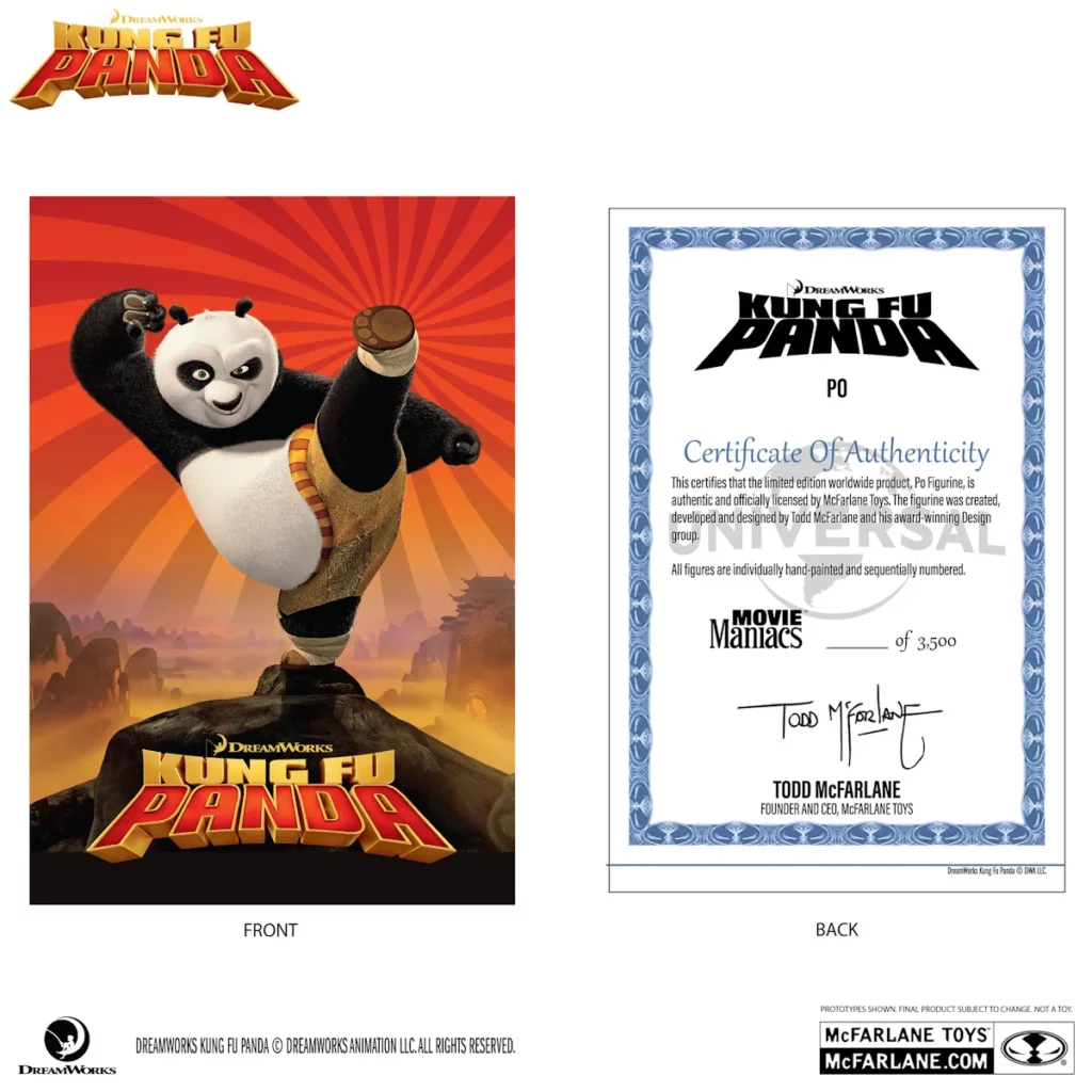 13. McFarlane Movie Maniacs Kung Fu Panda Po Figura, 17cm