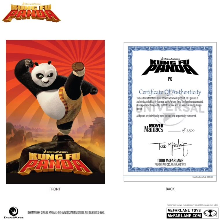 13. McFarlane Movie Maniacs Kung Fu Panda Po Figura, 17cm