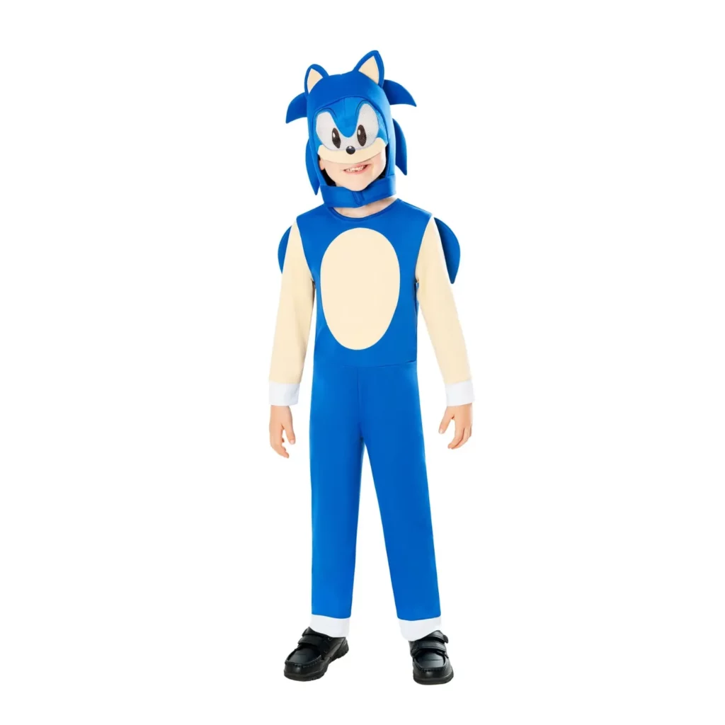 01. Sonic The Hedgehog Dječji Kostim, 7 8 Godina