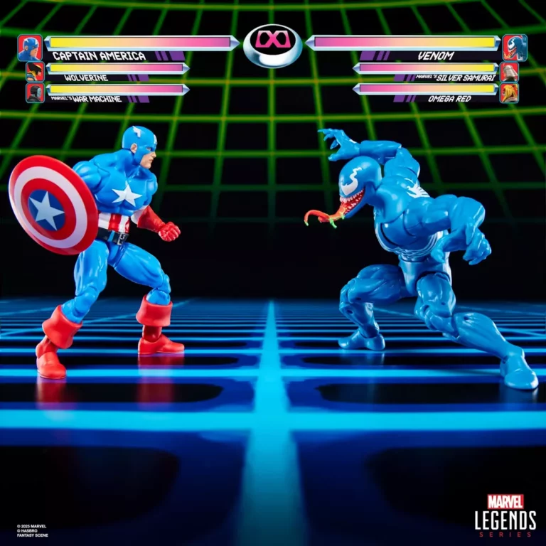 02. Marvel Legends Series Captain America Vs. Venom Figure, 15cm