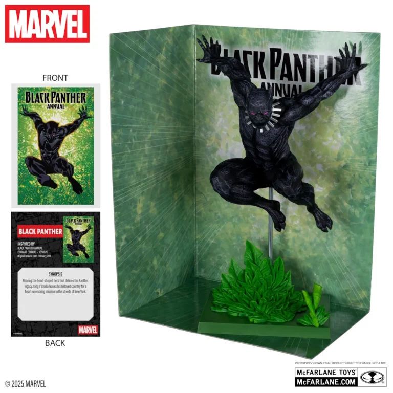 04. McFarlane Marvel Black Panther Figura, 29cm + Strip