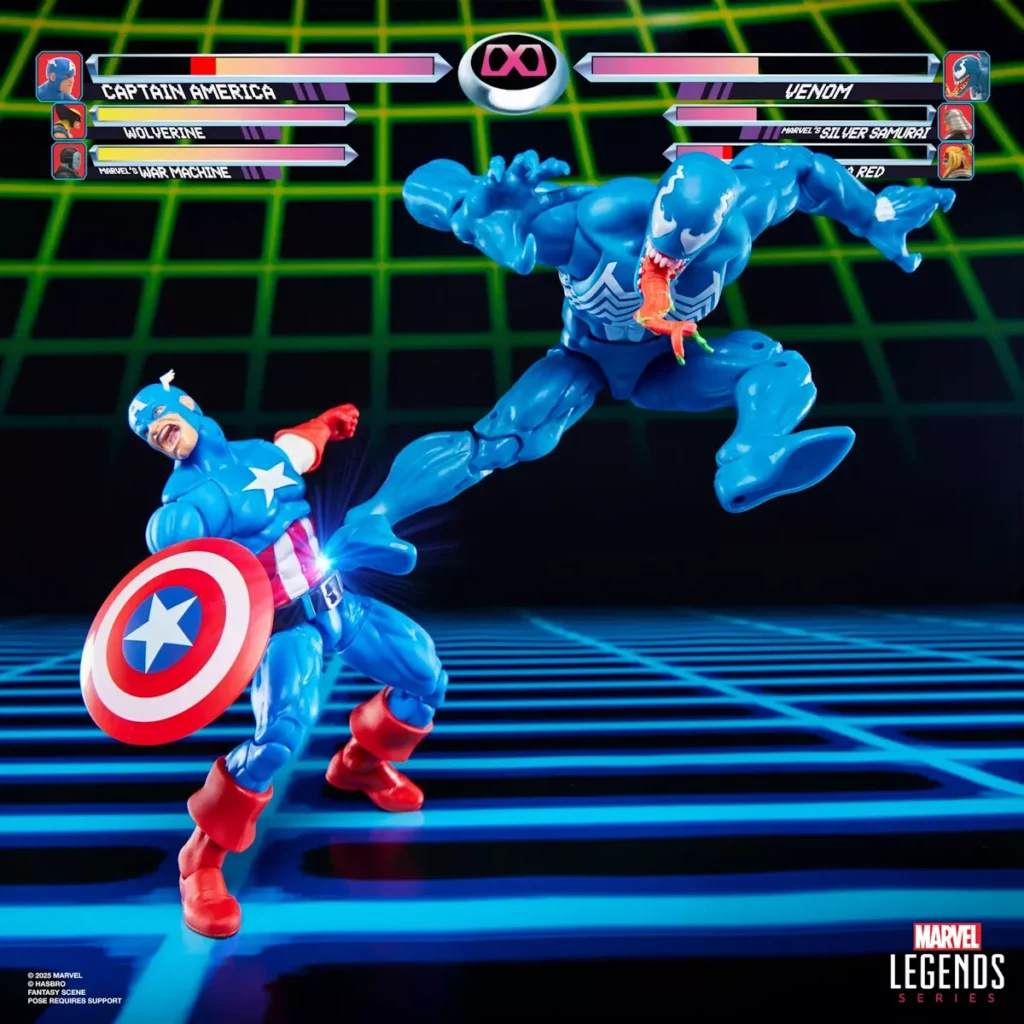 07. Marvel Legends Series Captain America Vs. Venom Figure, 15cm