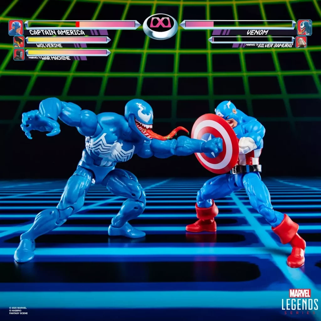 08. Marvel Legends Series Captain America Vs. Venom Figure, 15cm