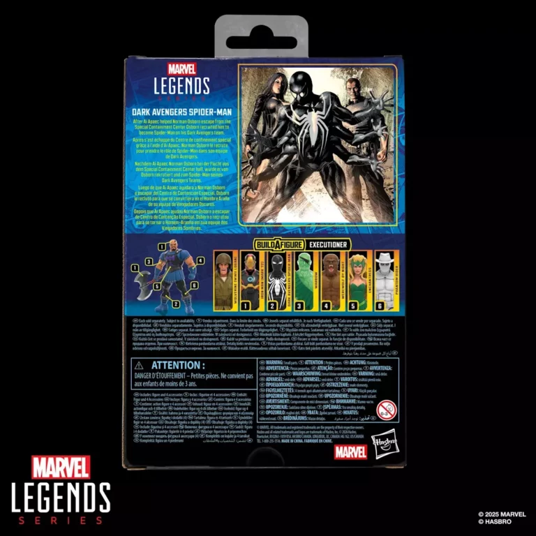 09. Marvel Legends Series Dark Avengers Spider Man Figura, 15cm