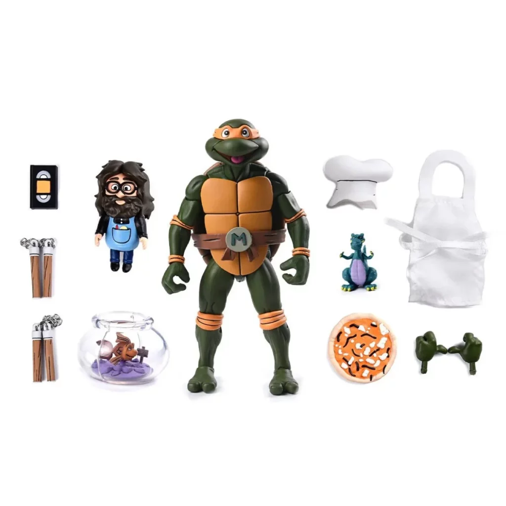 09. NECA Teenage Mutant Ninja Turtles Michelangelo (Cartoon) Figura, 18cm