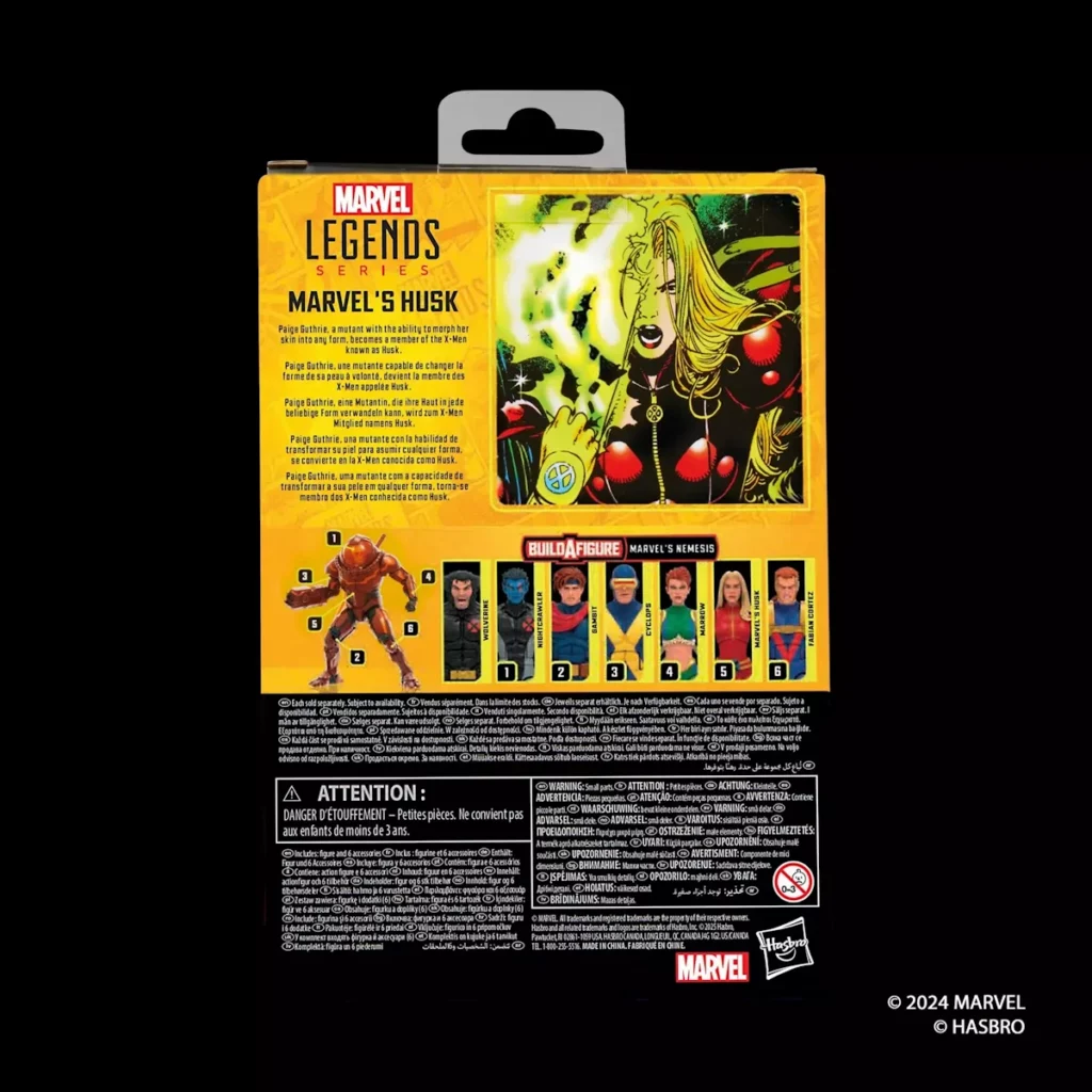 10. Marvel Legends Series X Men Marvel's Husk Figura, 15cm