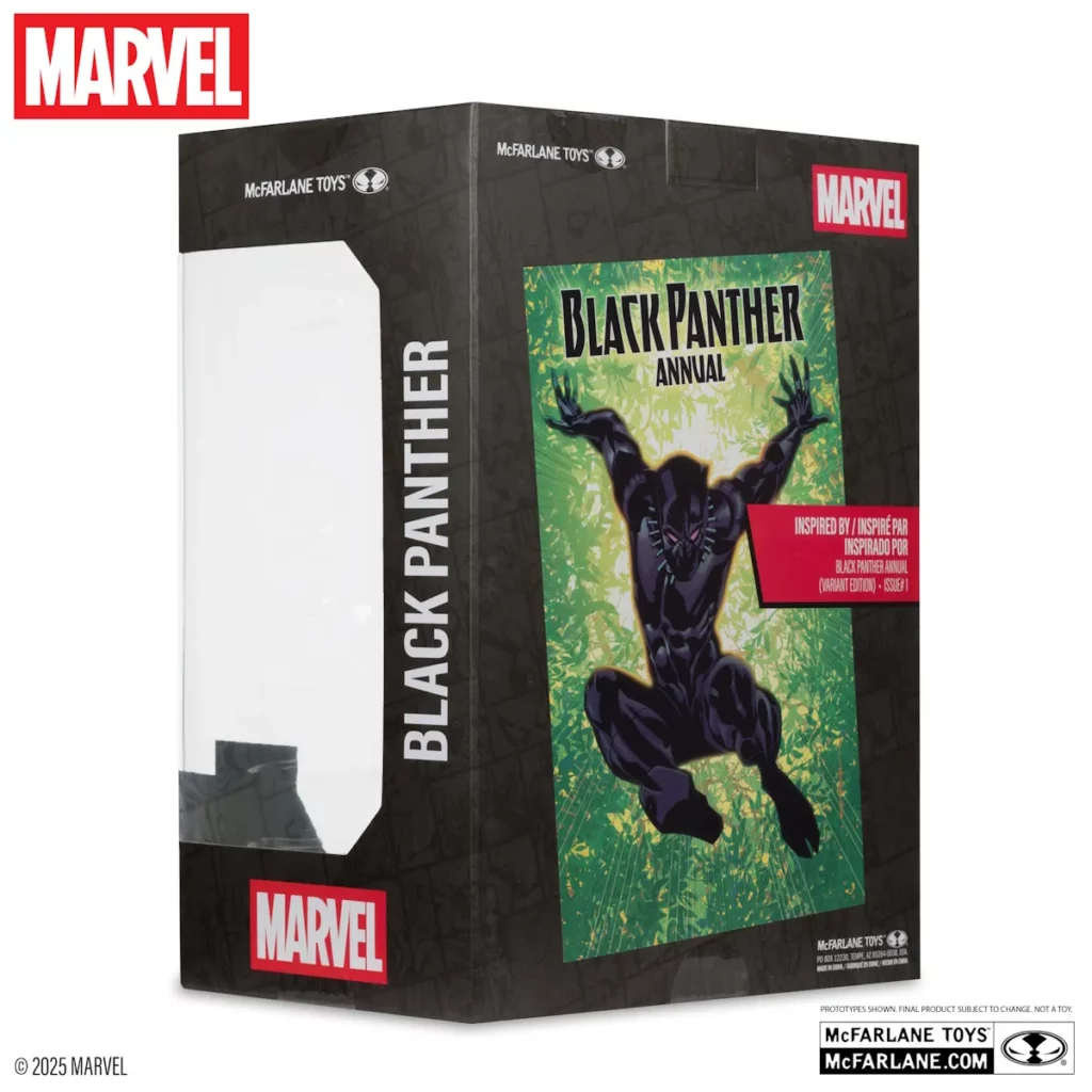 10. McFarlane Marvel Black Panther Figura, 29cm + Strip