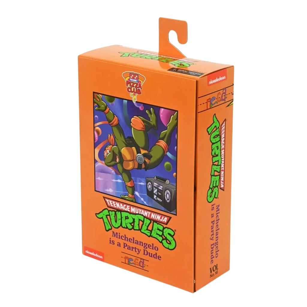 11. NECA Teenage Mutant Ninja Turtles Michelangelo (Cartoon) Figura, 18cm