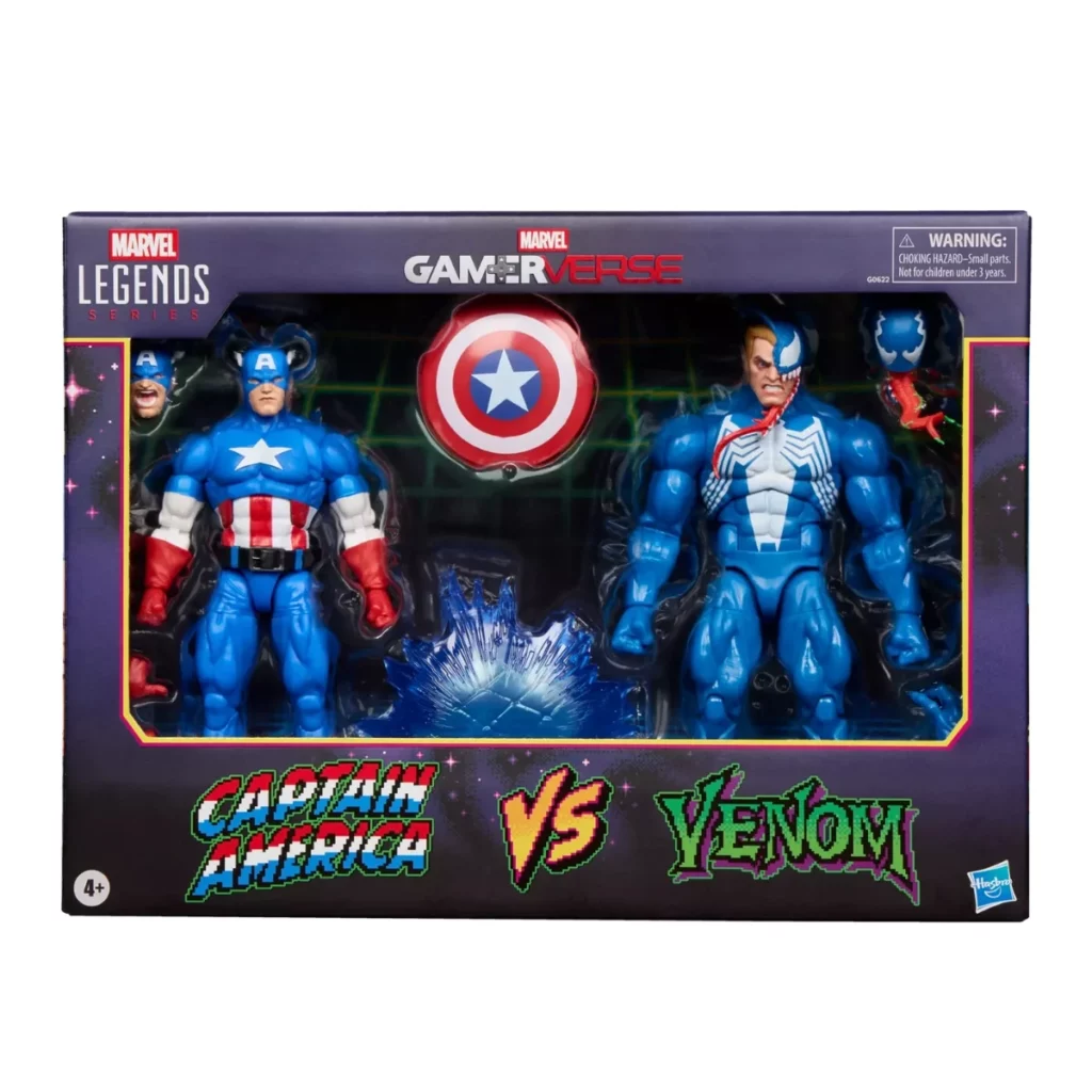 13. Marvel Legends Series Captain America Vs. Venom Figure, 15cm