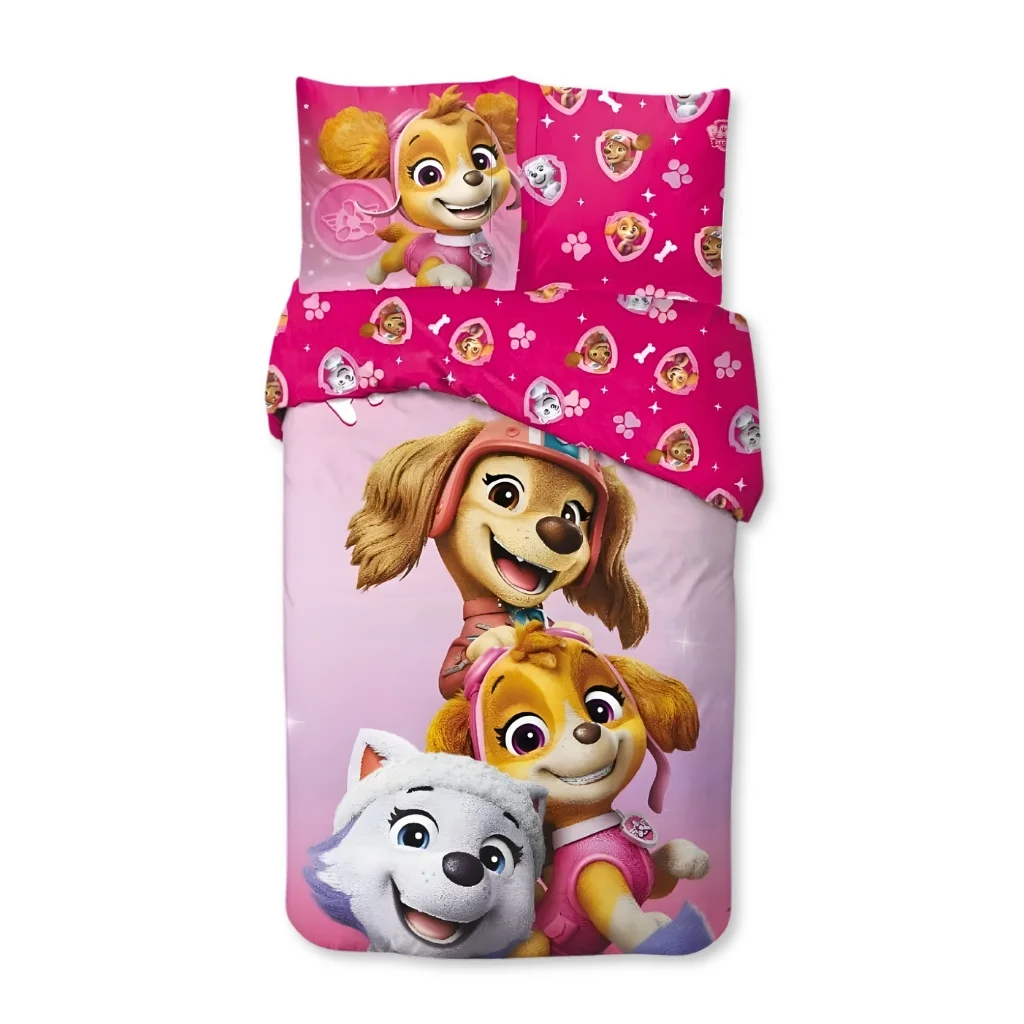 01. Paw Patrol 'Pink Squad' Dječja Posteljina, 140×200 Cm