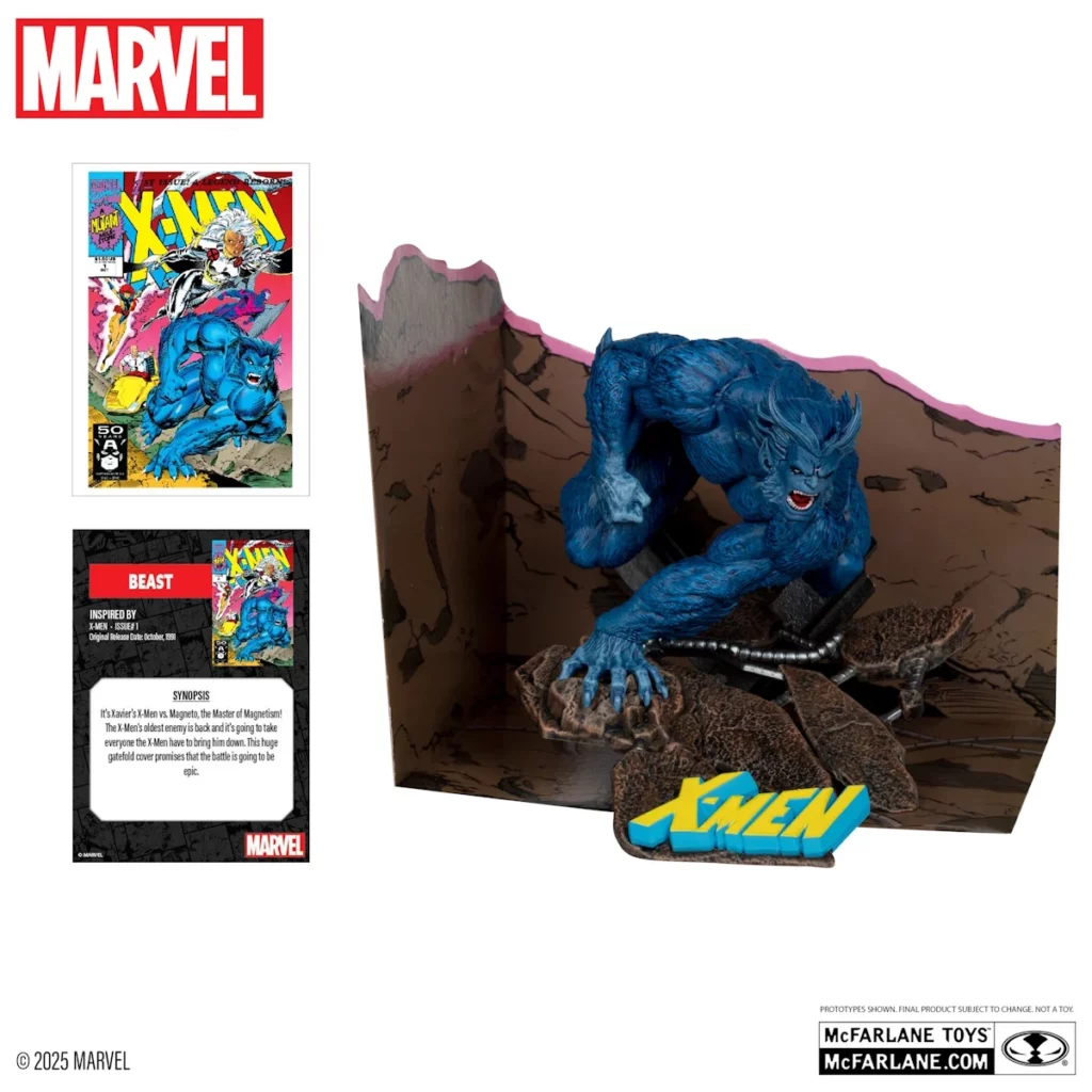 02. McFarlane Marvel Beast (X Men #1) Figura, 12cm