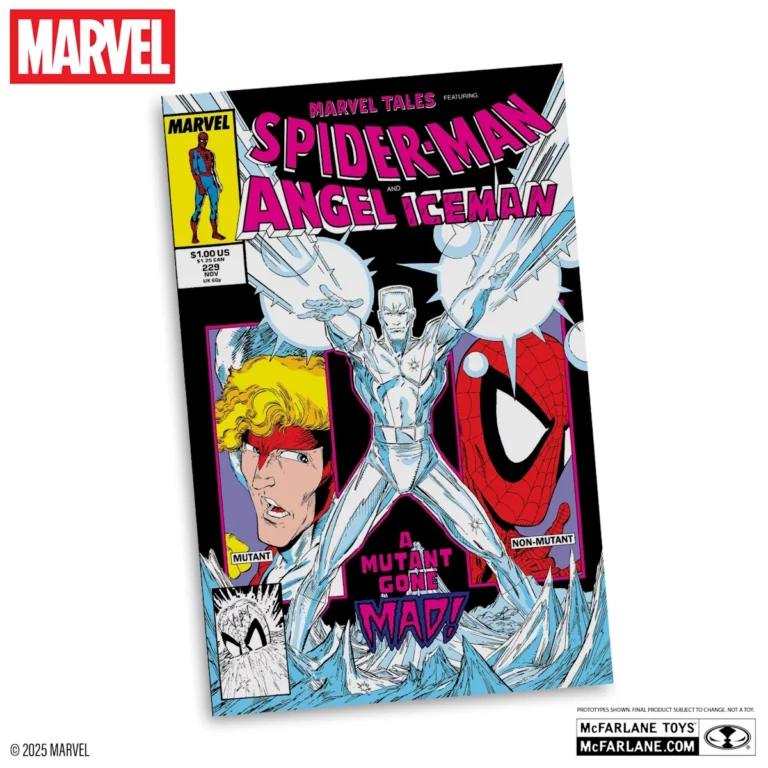 02. McFarlane Marvel Iceman Figura, 29cm + Strip (Marvel Tales #229)
