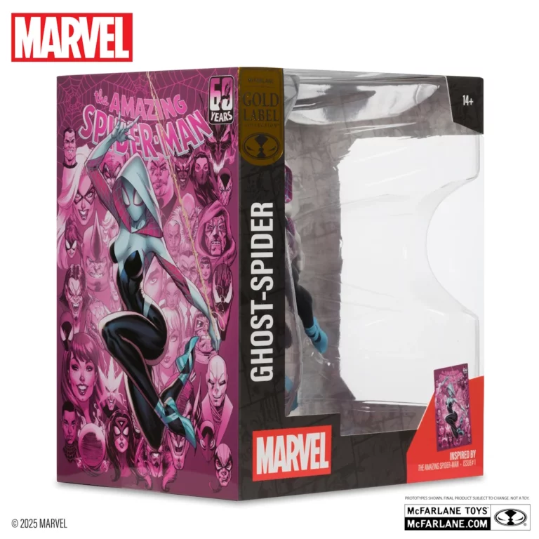07. McFarlane Gold Label Ghost Spider (The Amazing Spider Man #1) Figura, 17cm