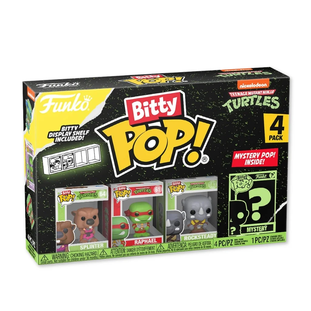 01. Funko Bitty Pop! Teenage Mutant Ninja Turtles 4 Pack Series 3
