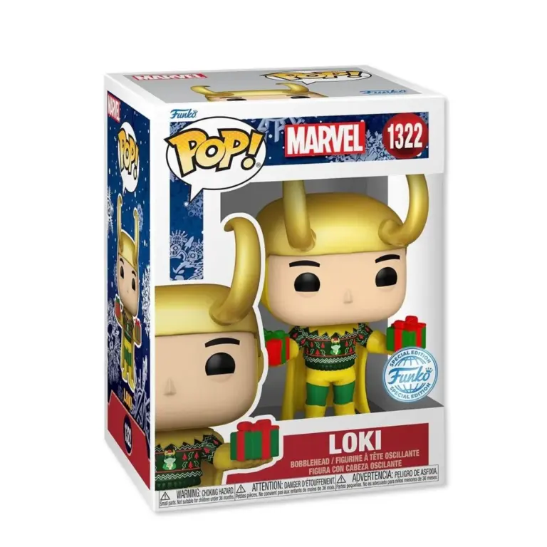 01. Funko Pop! Marvel Holiday Loki (Metallic) #1322