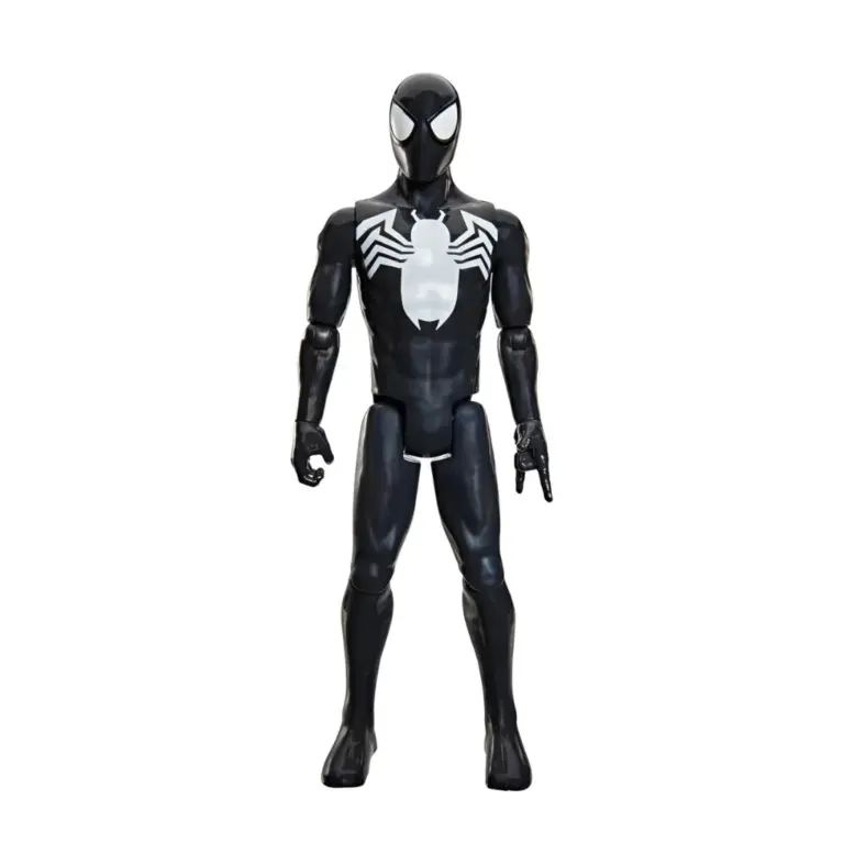 01. Hasbro Titan Series Spider Man Black Suit Spider Man Figura, 30cm