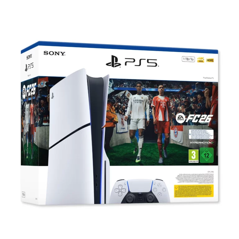 01. PlayStation 5 Slim E Chassis + EA Sports FC 26 PS5 (download Kod)