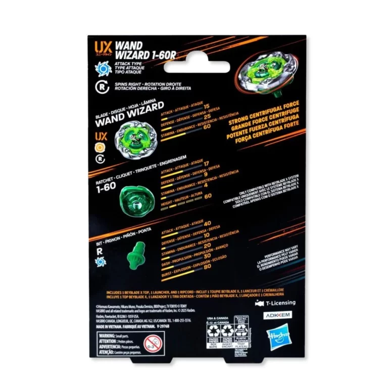 02. Beyblade X Wand Wizard 1 60R UX Starter Pack