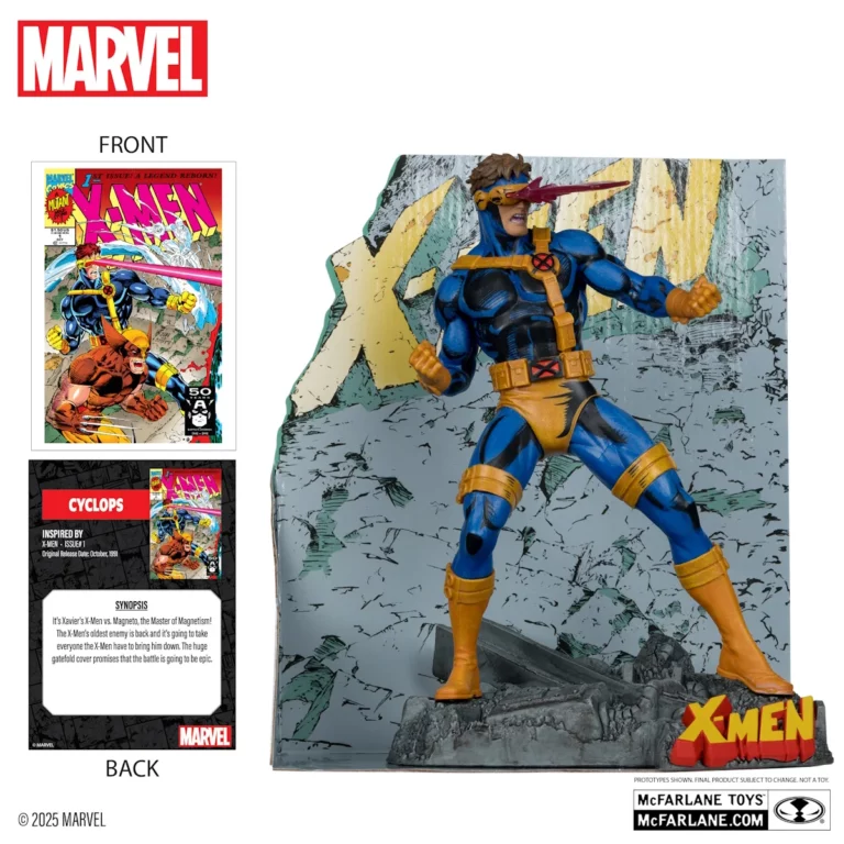 02. McFarlane Marvel Cyclops (X Men #1) Figura, 17cm