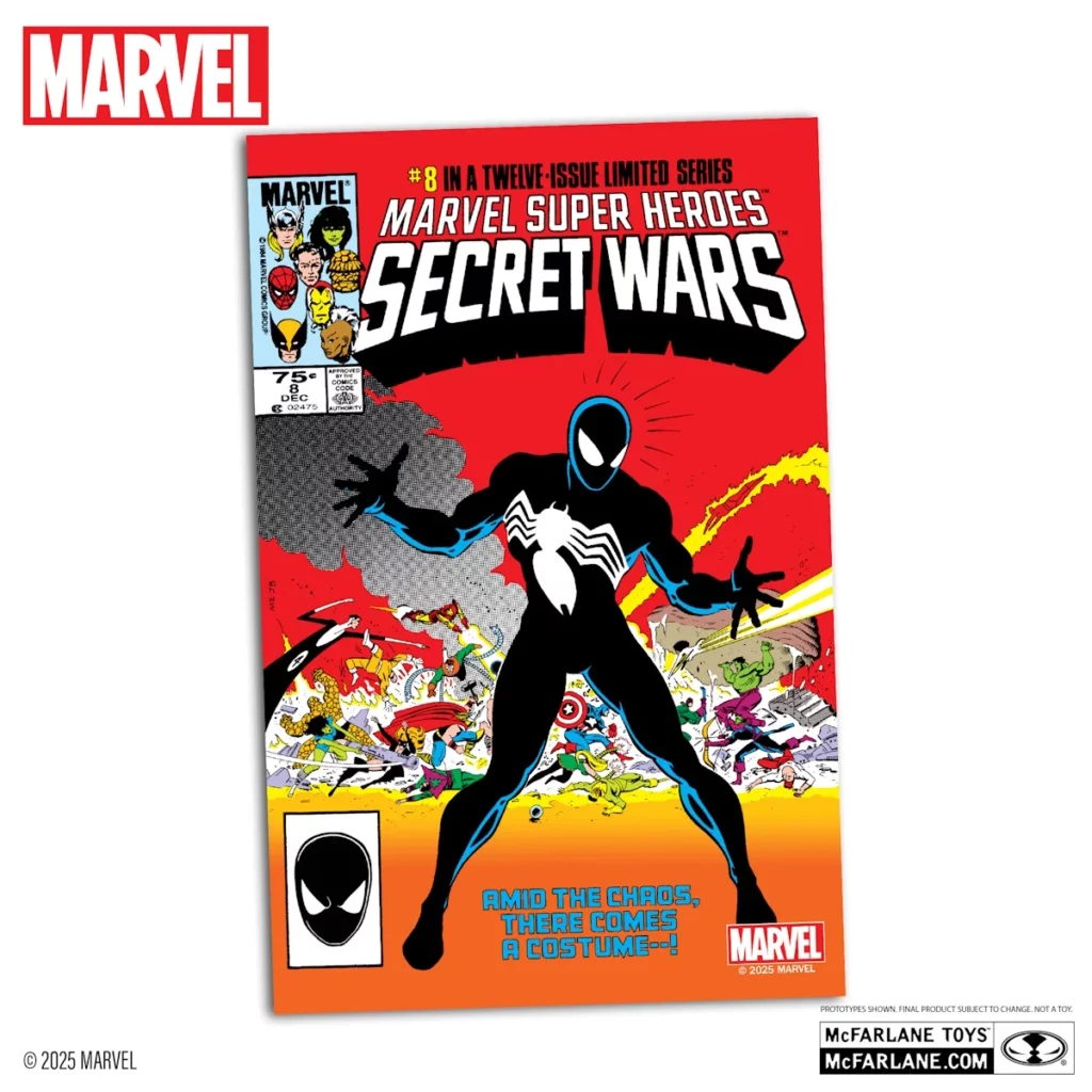 02. McFarlane Marvel Spider Man Figura, 27cm + Strip (Secret Wars #8)