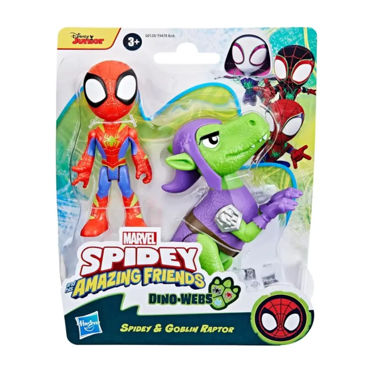 02. Spidey And His Amazing Friends Dino Webs Spidey & Goblin Raptor