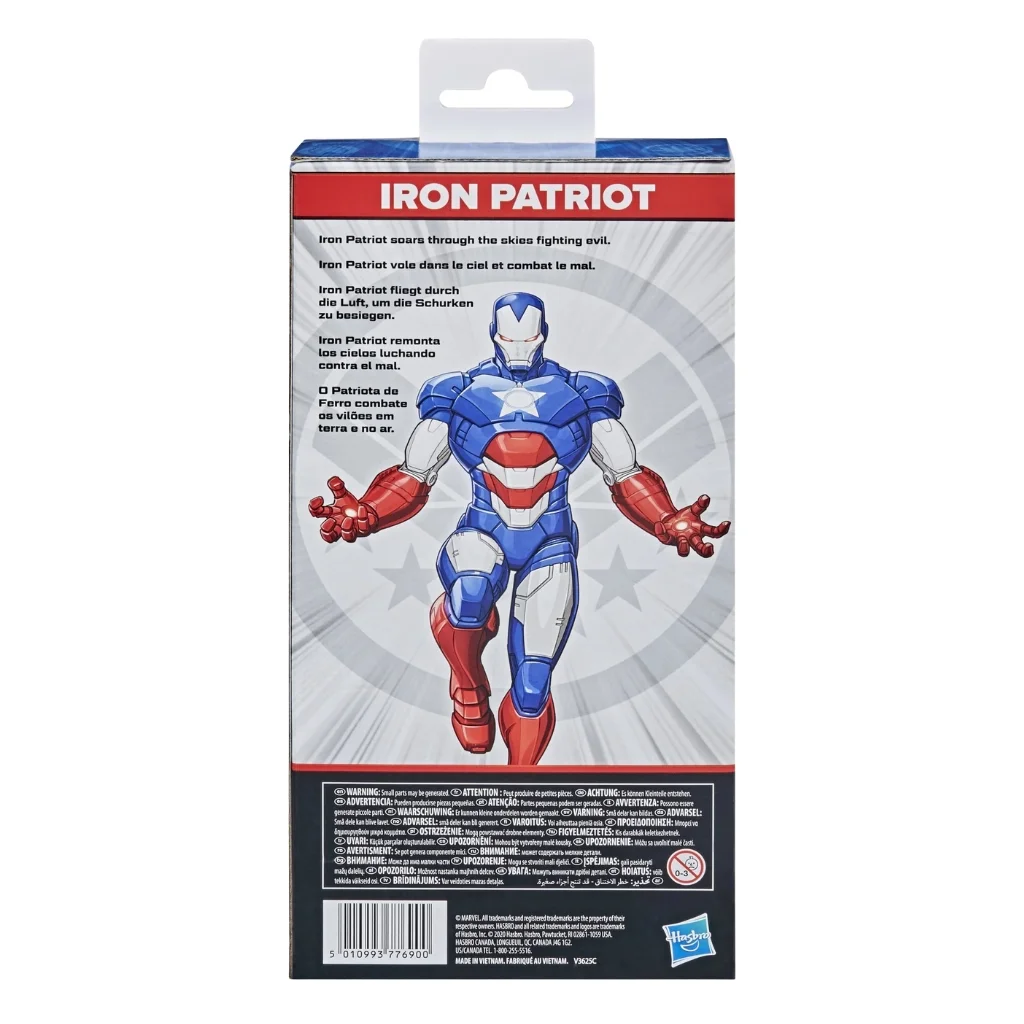 03. Hasbro Marvel Iron Patriot Figura, 25cm