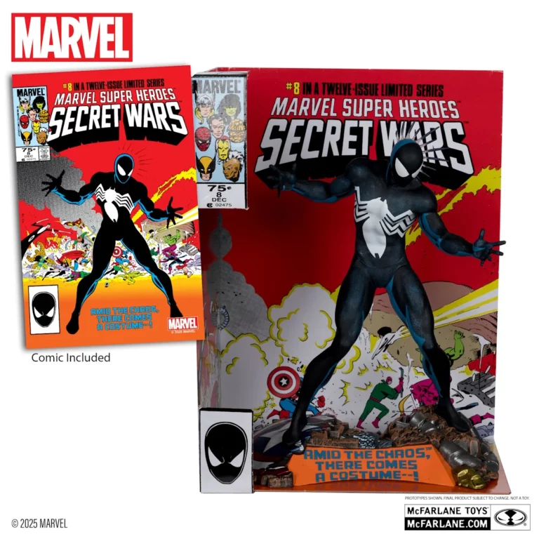 03. McFarlane Marvel Spider Man Figura, 27cm + Strip (Secret Wars #8)