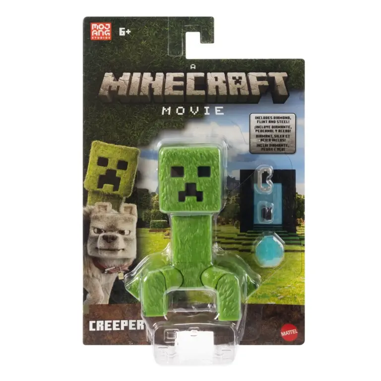 04. Mattel Minecraft Movie Creeper Figura, 10cm
