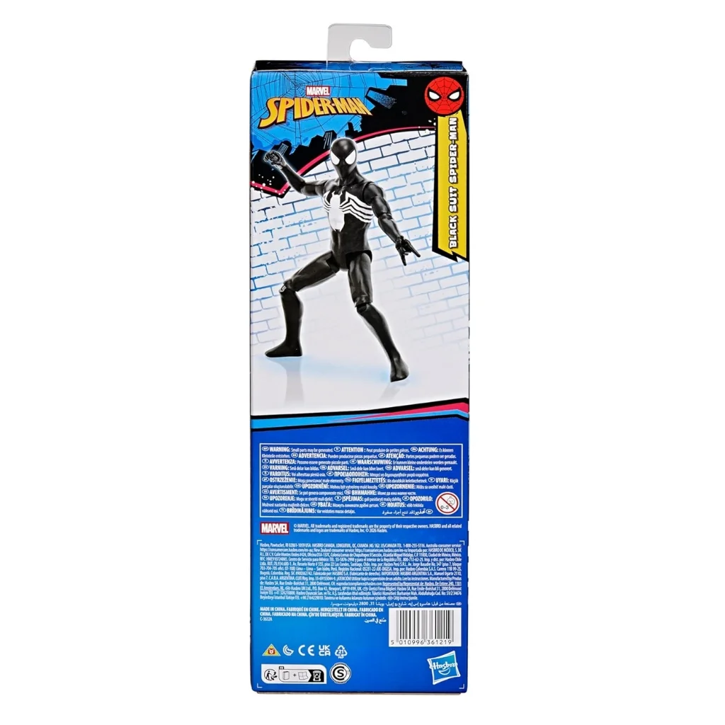 05. Hasbro Titan Series Spider Man Black Suit Spider Man Figura, 30cm