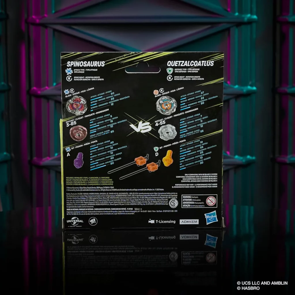 06. Beyblade X Jurassic World Spinosaurus Vs. Quetzalcoatlus Multipack Set