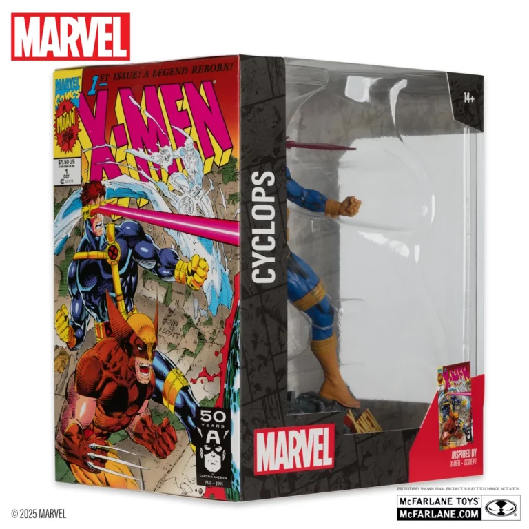 07. McFarlane Marvel Cyclops (X Men #1) Figura, 17cm