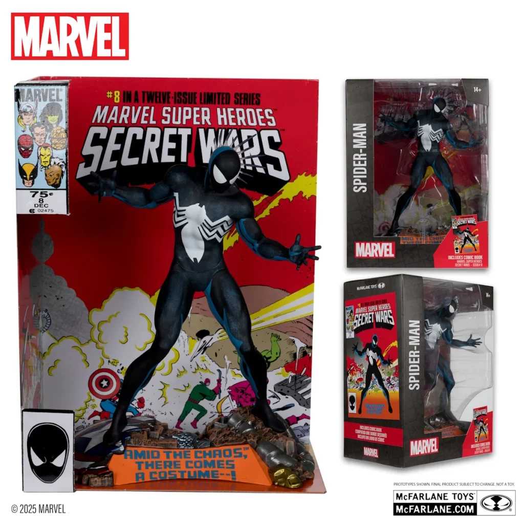 07. McFarlane Marvel Spider Man Figura, 27cm + Strip (Secret Wars #8)