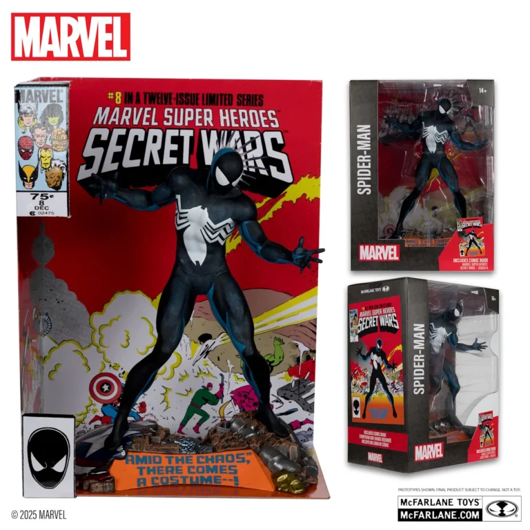 07. McFarlane Marvel Spider Man Figura, 27cm + Strip (Secret Wars #8)
